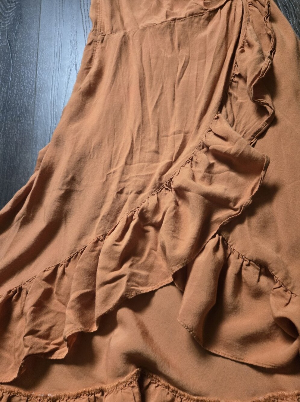 Price Firm 🍓 Maje Orange Ruffle Dress - Picture 3 of 13